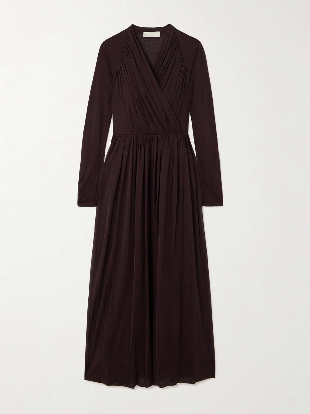 NWT Tory Burch Wrap-effect gathered jersey midi dress 4 - Picture 5 of 12